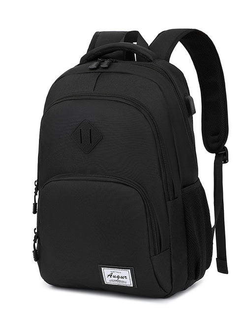 Load image into Gallery viewer, Backpack Simple And Lightweight Charging With USB Interface Pure Black
