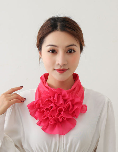 Load image into Gallery viewer, Women&#39;s bib scarf Solid red
