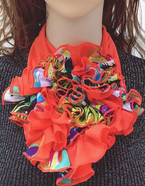 Load image into Gallery viewer, Women&#39;s bib scarf Orange
