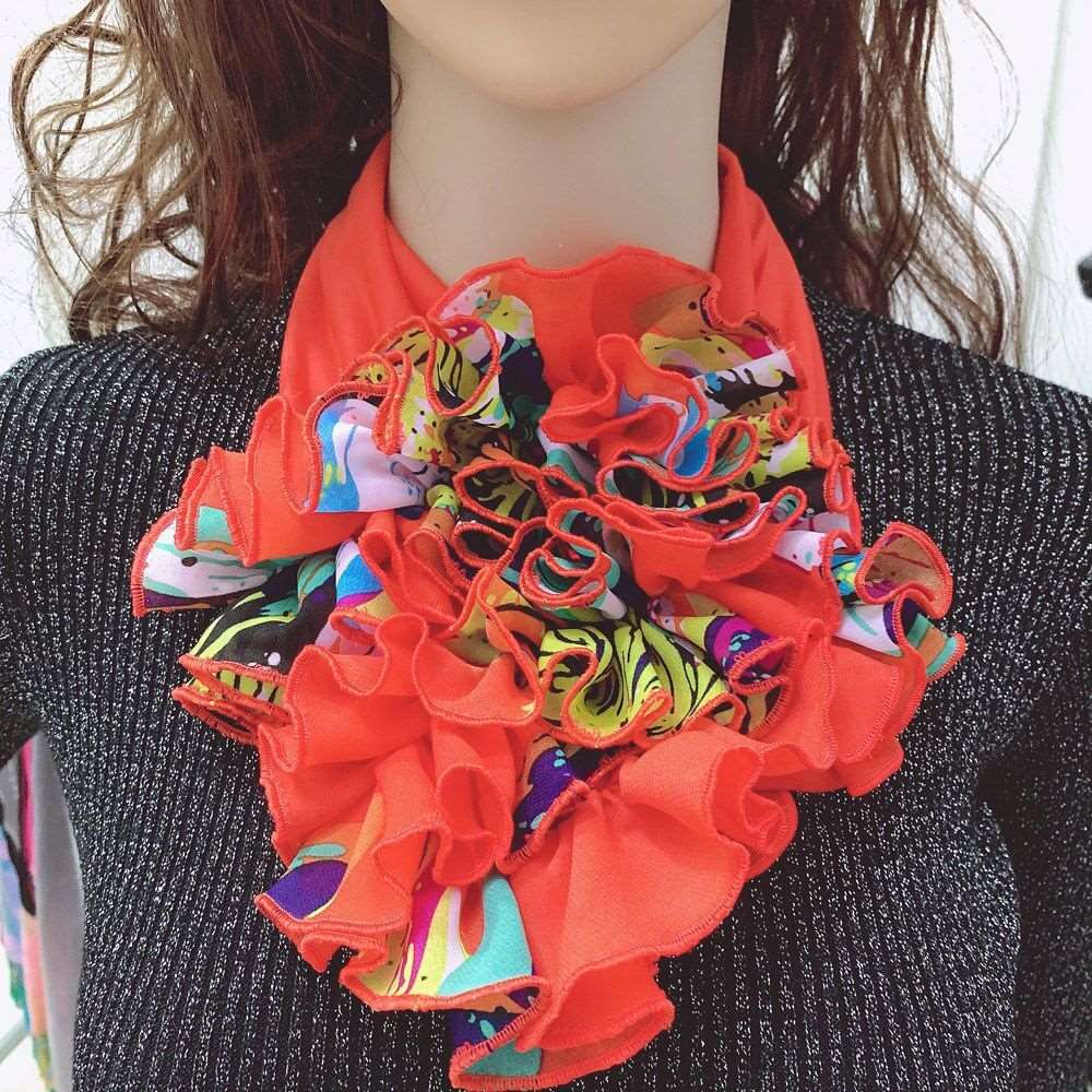 Women's bib scarf Orange