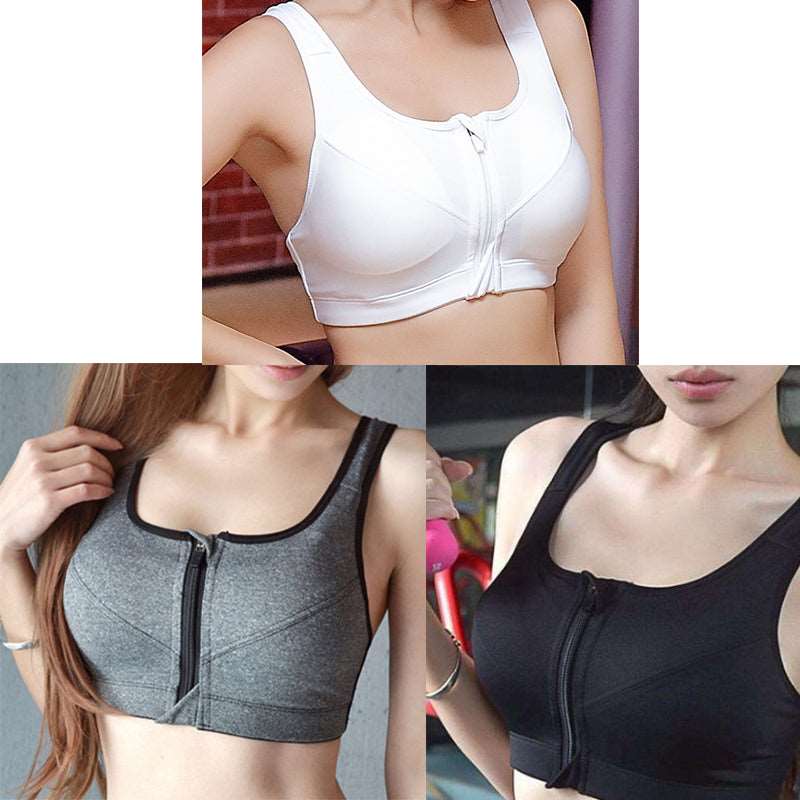 High-strength Professional Shockproof Sports Bra Without Steel Ring Adjustment Nylon Polyester Fiber Fixed Double Shoulder Strap 3Pcs Set