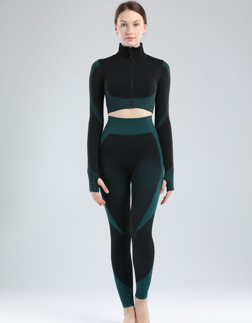 Load image into Gallery viewer, Fitness Fusion: Female Yoga Set - Elevate Your Workout with Stylish and Functional Gym Wear - Best Selling Product - Causal Crossing Training Dark green
