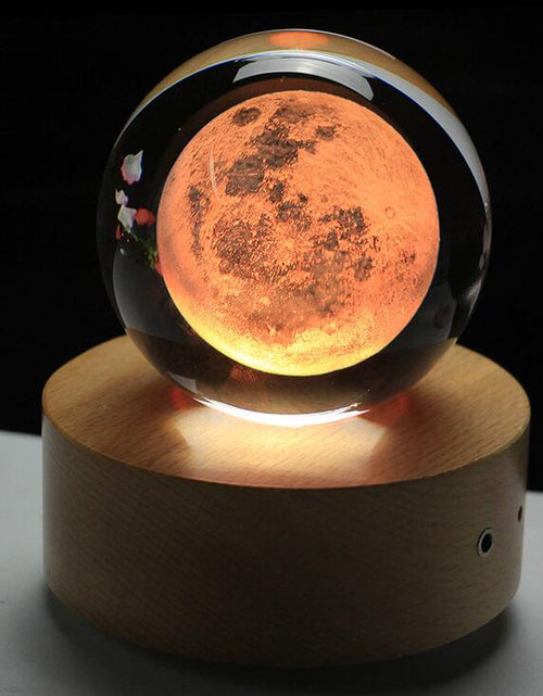 Load image into Gallery viewer, Moon Crystal Ball 3D Laser Home Decoration Accessories Rotary colour Moon
