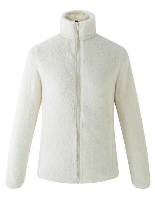 Load image into Gallery viewer, Coral fleece jacket White
