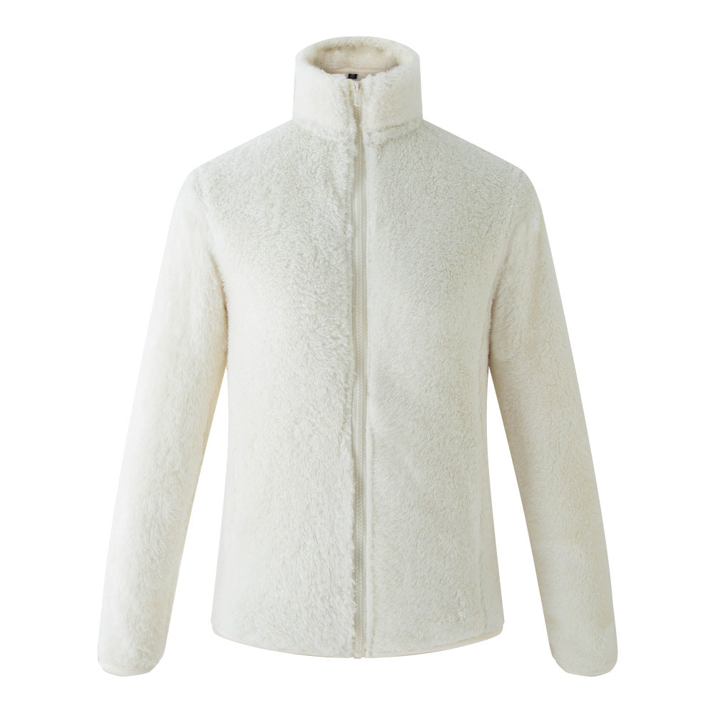 Coral fleece jacket White