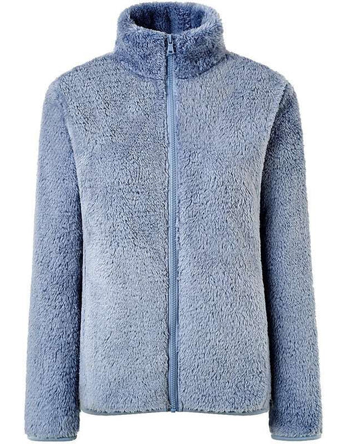 Load image into Gallery viewer, Coral fleece jacket Water Blue
