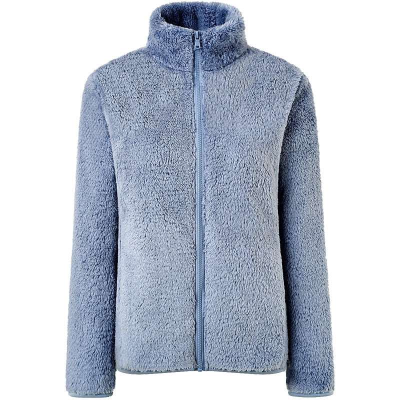 Coral fleece jacket Water Blue