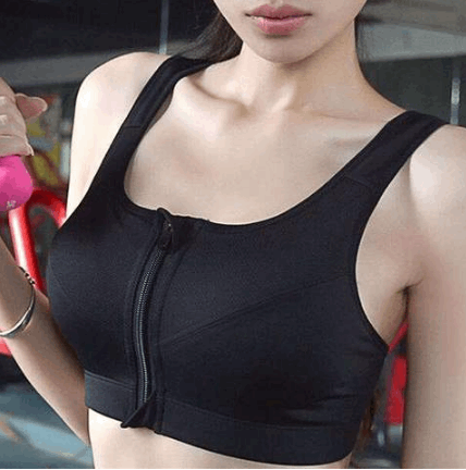 Load image into Gallery viewer, High-strength Professional Shockproof Sports Bra Without Steel Ring Adjustment Nylon Polyester Fiber Fixed Double Shoulder Strap Black
