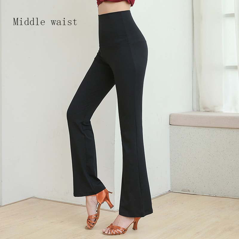 Sculpt and Sway: Women's Latin Trousers - Micro-Flare Straight-Leg Yoga Pants for Graceful Movement and Ultimate Comfort 2