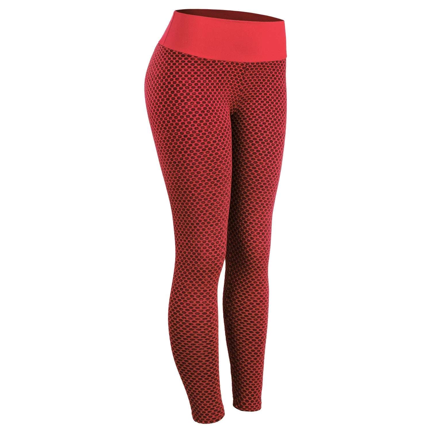 Essential Comfort: Seamless High Waist Leggings for Women - Plain Fitness Yoga Pants, Breathable and Stylish Gym Wear Red