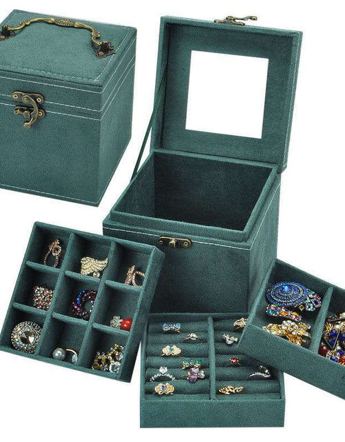 Load image into Gallery viewer, Retro Jewelry Box European-style Small Multi-layer Lattice
