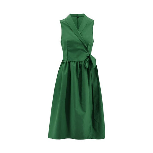 Load image into Gallery viewer, Effortless Elegance: Casual Sleeveless Belt Midi Dress for Chic Females Green
