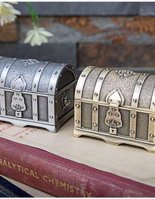 Load image into Gallery viewer, Metal Creative European Style Retro Classic Pirate Box Treasure Box Jewelry Box Wedding Birthday Gift
