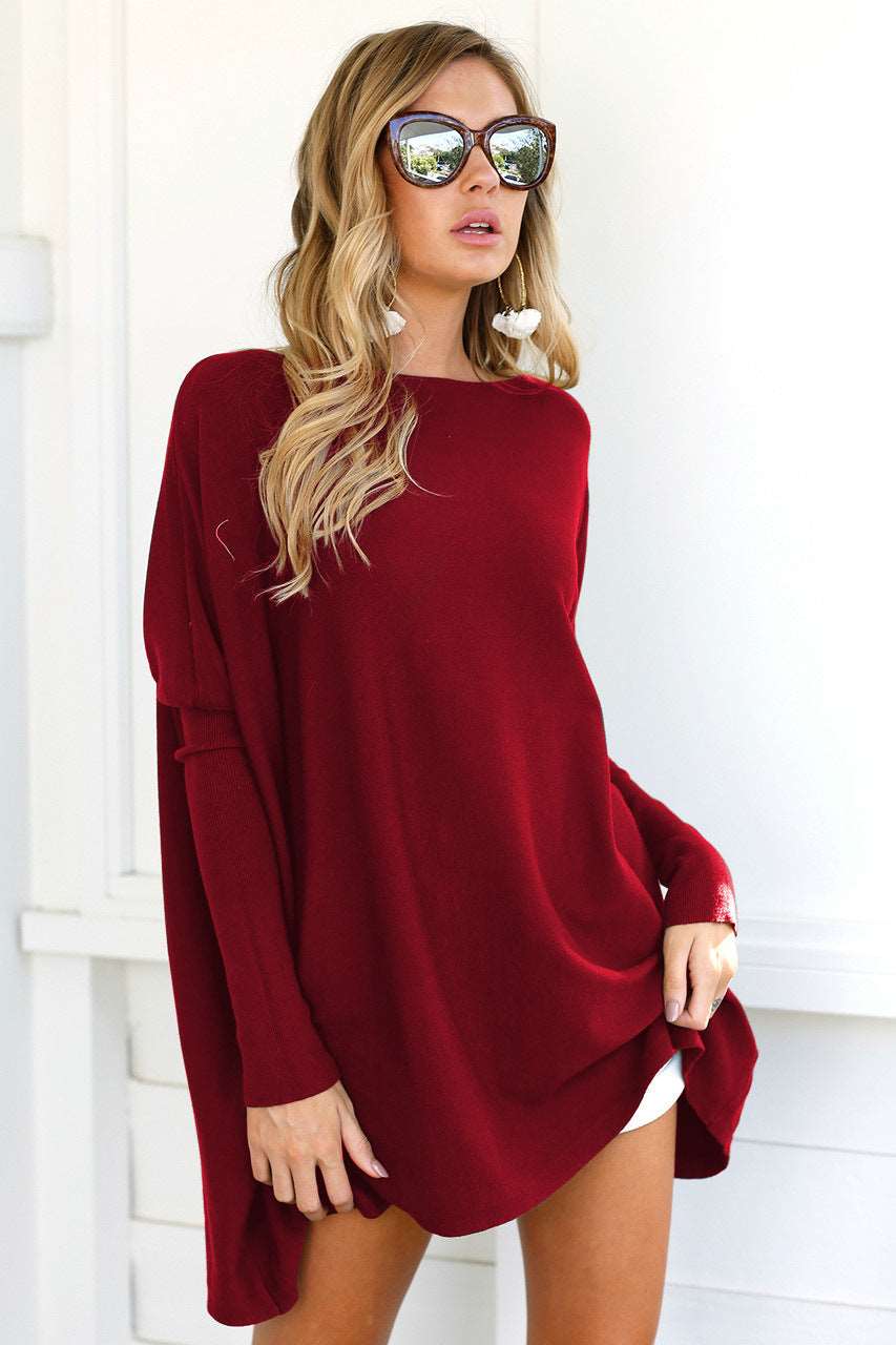 Cozy Chic: Women's Fluffy Tie Top T-shirt – Street Style Round Neck, Horn Long Sleeve, and Loose Fit in Cotton Comfort