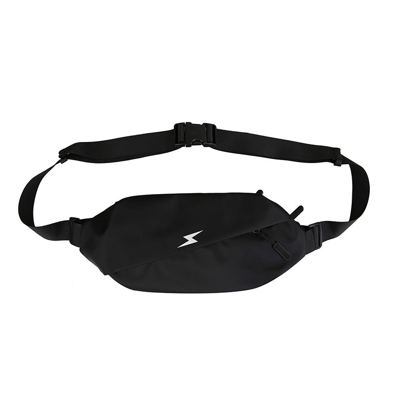 Unisex Casual Travel Fanny Pack Waterproof Waist Bag for Men Lightweight Man Belt Pouch Phone Pocket Men's Shoulder Bag Murse Black 37X14X6cm