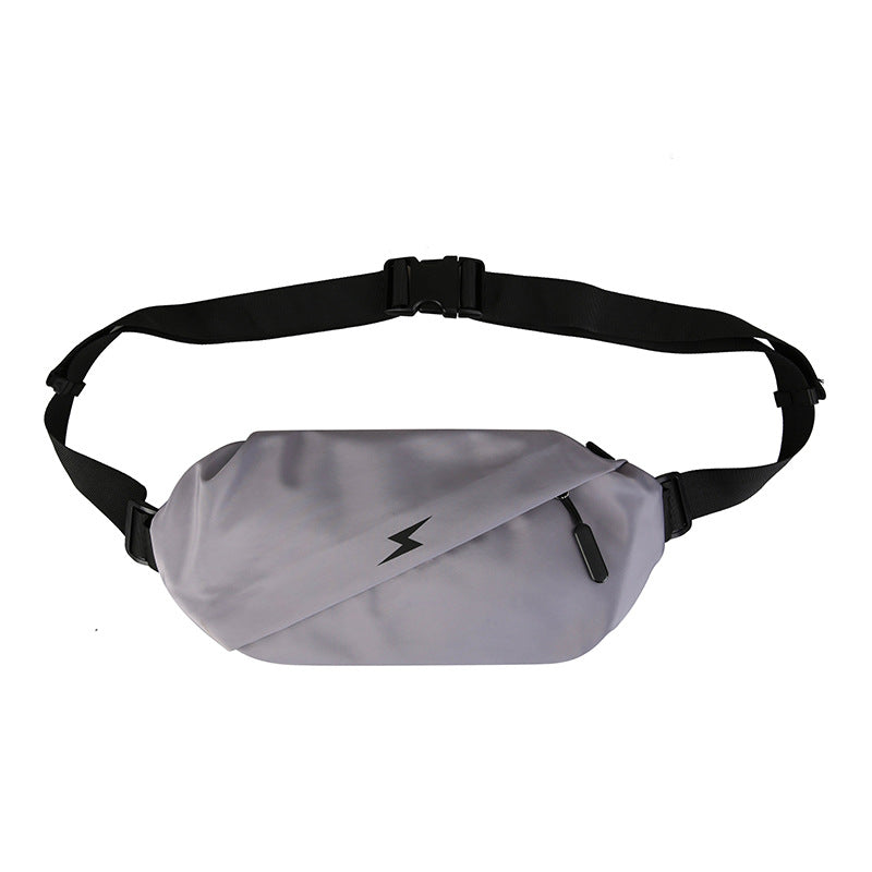 Unisex Casual Travel Fanny Pack Waterproof Waist Bag for Men Lightweight Man Belt Pouch Phone Pocket Men's Shoulder Bag Murse Grey 37X14X6cm