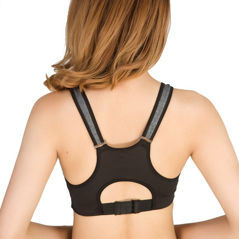 High-strength Professional Shockproof Sports Bra Without Steel Ring Adjustment Nylon Polyester Fiber Fixed Double Shoulder Strap