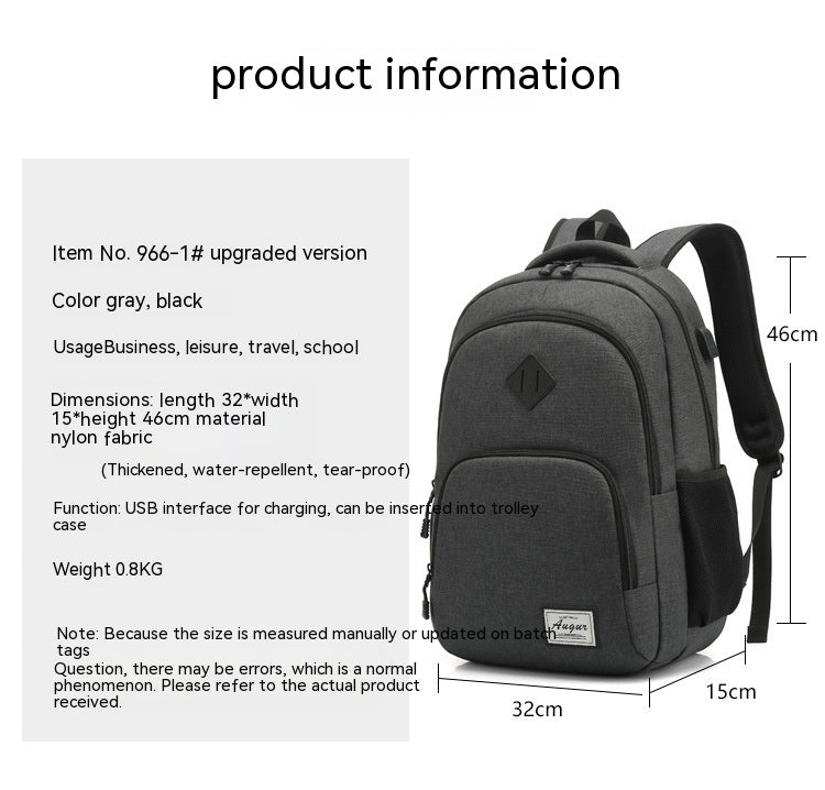 Backpack Simple And Lightweight Charging With USB Interface