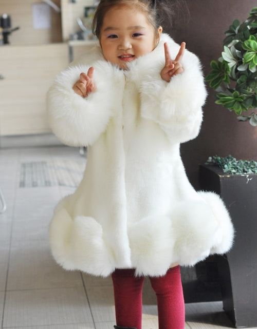 Load image into Gallery viewer, Korean Style Imitated Mink Fox Fur Cotton-padded Thickened Baby Wool Blended Jacket
