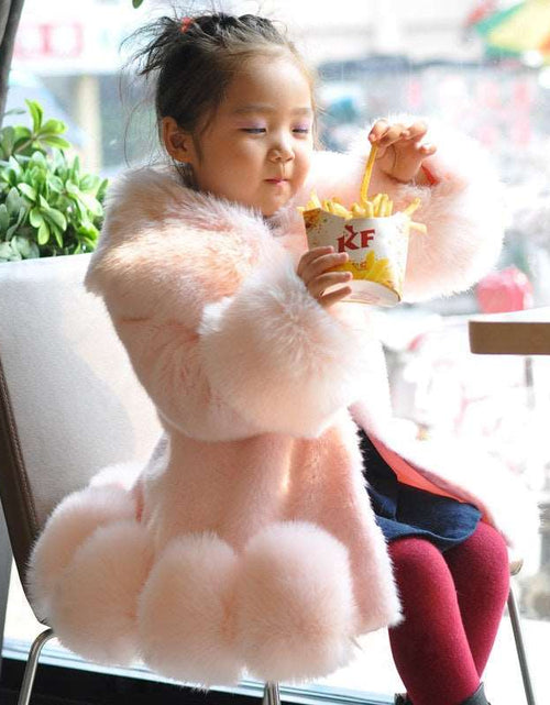 Load image into Gallery viewer, Korean Style Imitated Mink Fox Fur Cotton-padded Thickened Baby Wool Blended Jacket
