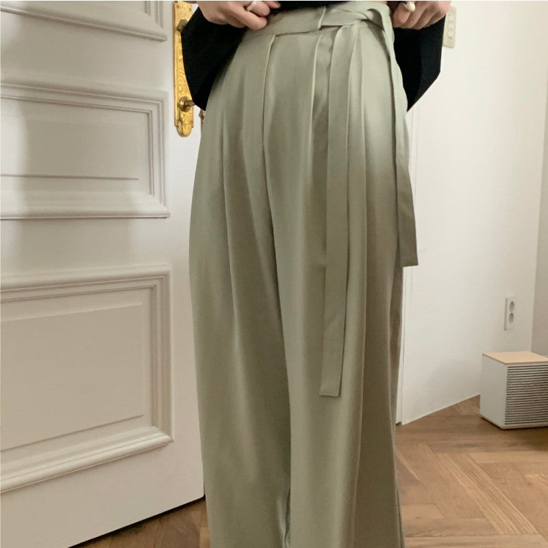 New Wide-leg Pants Women's High Waist Drooping Suit Pants Loose