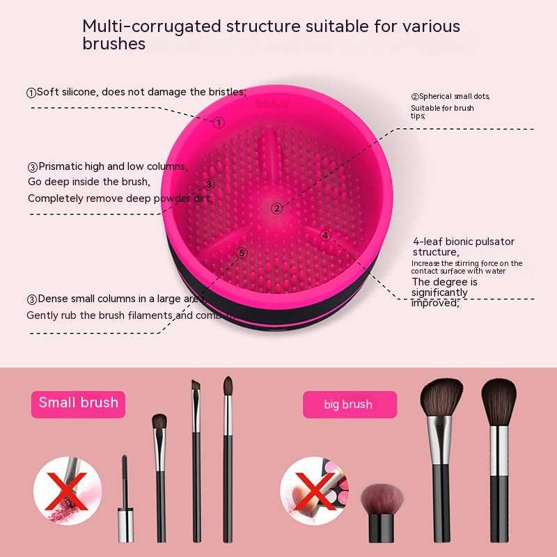 Electric Cosmetic Brush Cleaning Device Type-c Suit Beauty Tools Convenient Efficient Brush Cleaning