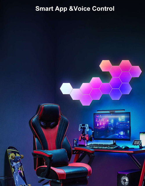 Load image into Gallery viewer, Graffiti Hexagonal Quantum Lamp Bedside Lamp Wall Lamp E-sports Ambience Light Smart Honeycomb Lamp
