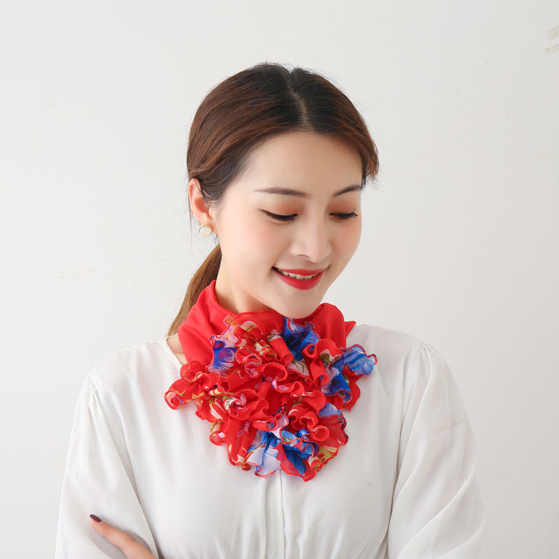 Women's bib scarf Red