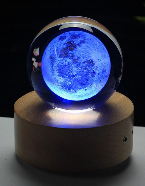 Load image into Gallery viewer, Moon Crystal Ball 3D Laser Home Decoration Accessories
