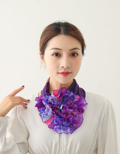 Load image into Gallery viewer, Women&#39;s bib scarf Purple
