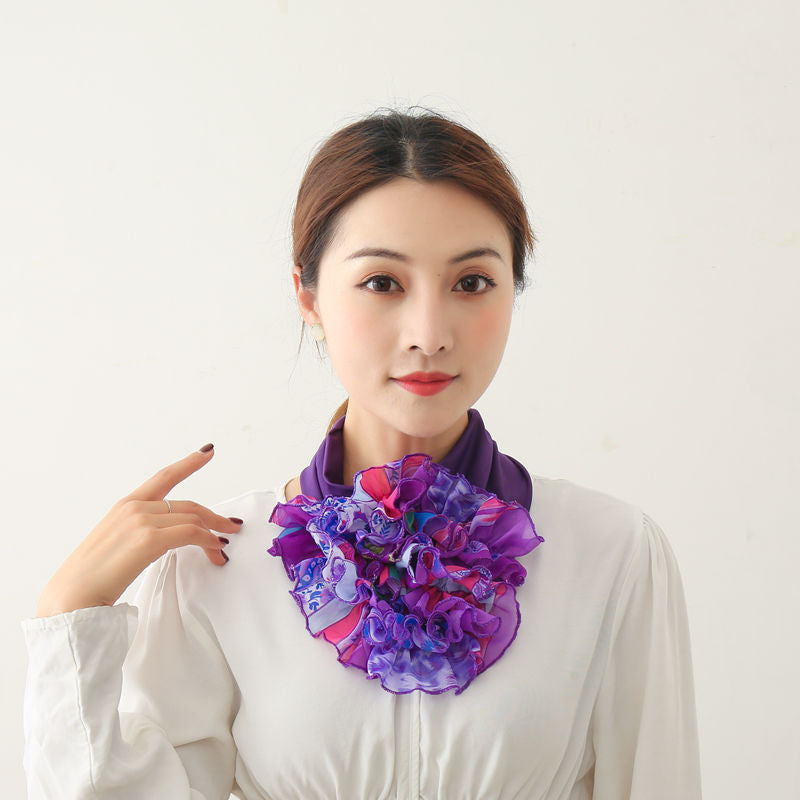 Women's bib scarf Purple