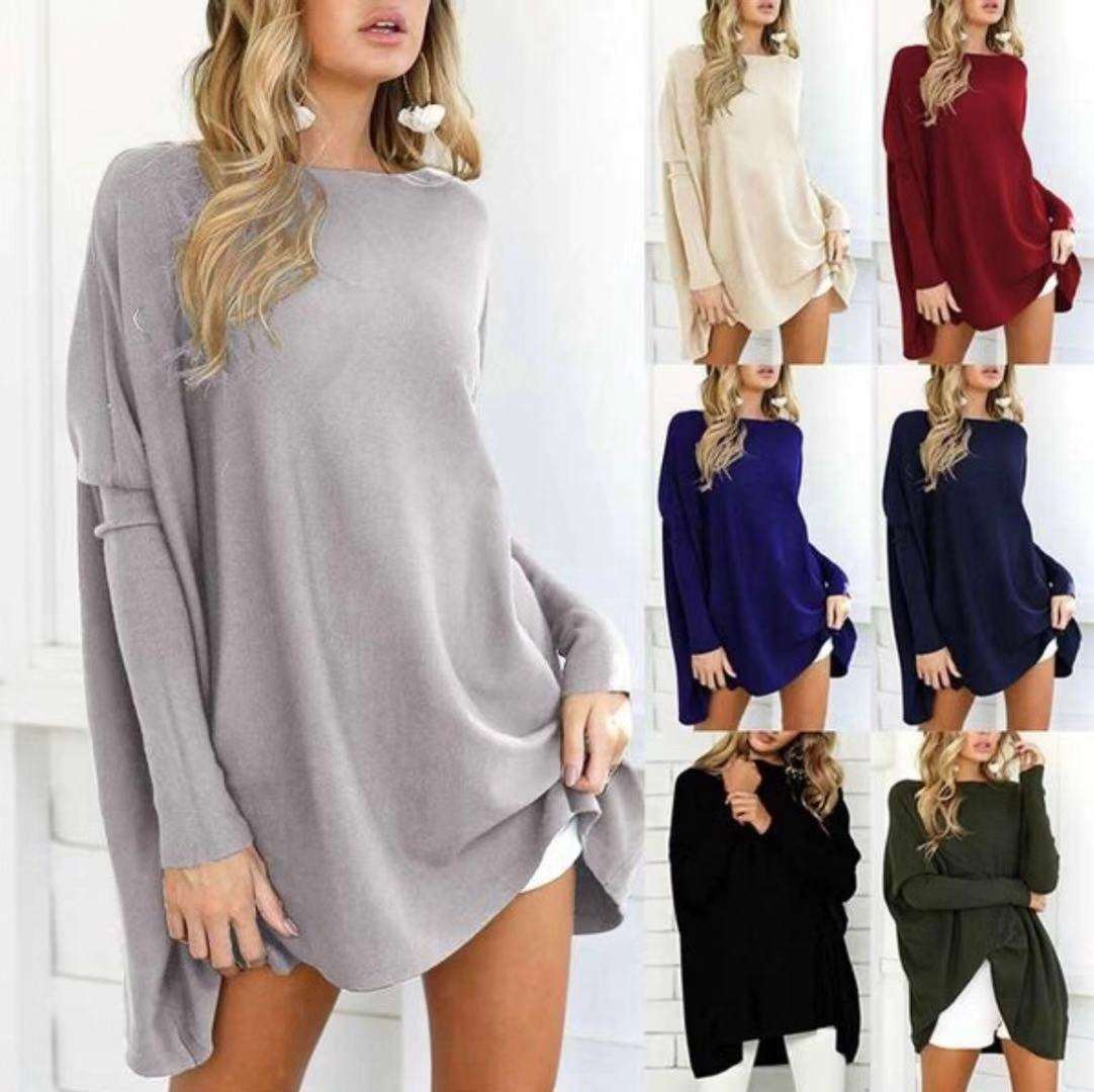 Cozy Chic: Women's Fluffy Tie Top T-shirt – Street Style Round Neck, Horn Long Sleeve, and Loose Fit in Cotton Comfort