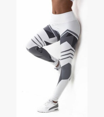 Load image into Gallery viewer, Sculpt &amp; Support: High Elastic Push-Up Fitness Leggings Sport &amp; Yoga Pants in Various Style &amp; Color White
