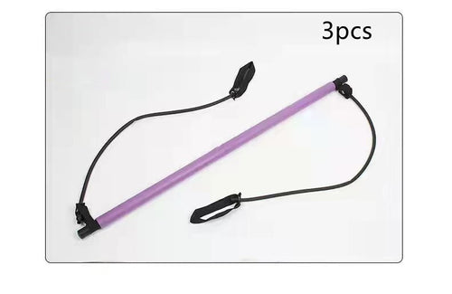 Load image into Gallery viewer, Stretching Pilates Stick Yoga Home Stretch Training Puller Multifunctional Fitness Stick Purple 3pcs
