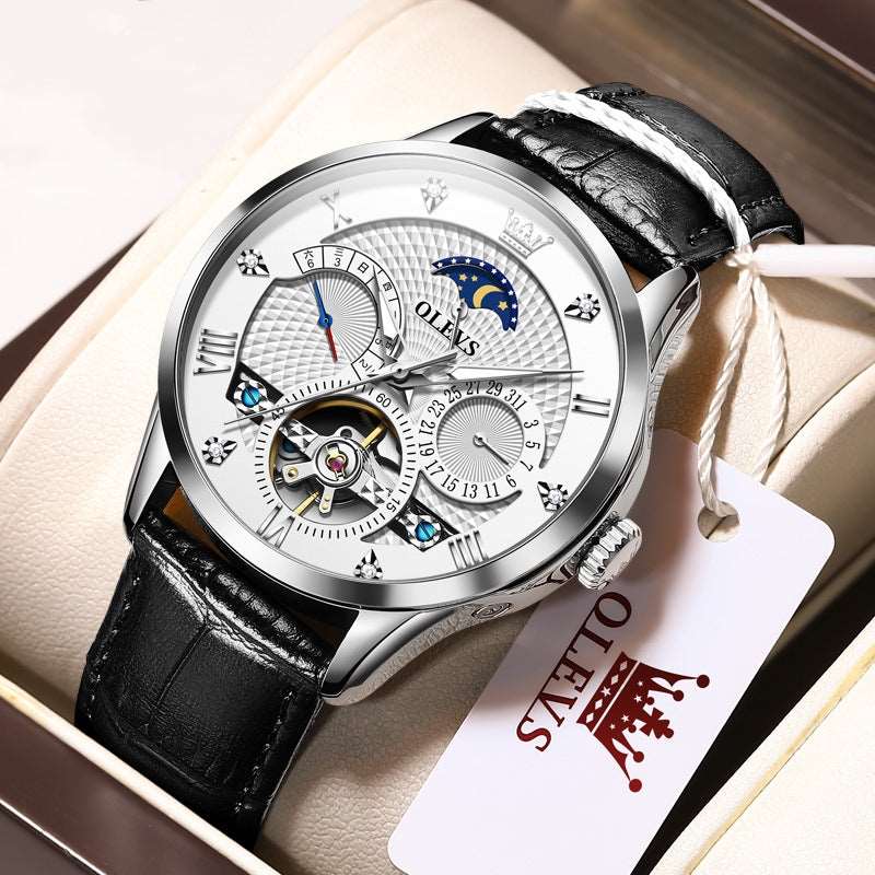 OLEVS Multifunctional Luminous Hollow Flywheel Automatic Mechanical Watch