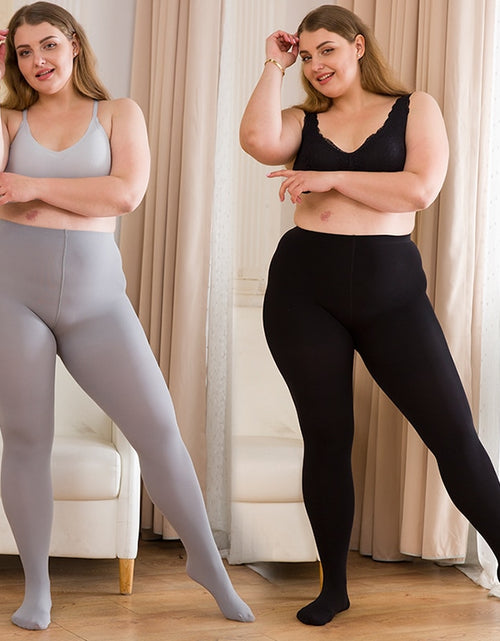 Load image into Gallery viewer, Stay Stylish and Cozy: Plus Size Striped Pantyhose with High Waist, Anti-hook Design, and Seamless Comfort
