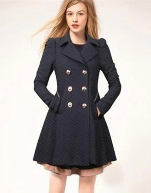 Load image into Gallery viewer, Slim Fit Cotton OL commuting Style Casual Informal Slim coat Trench Coat
