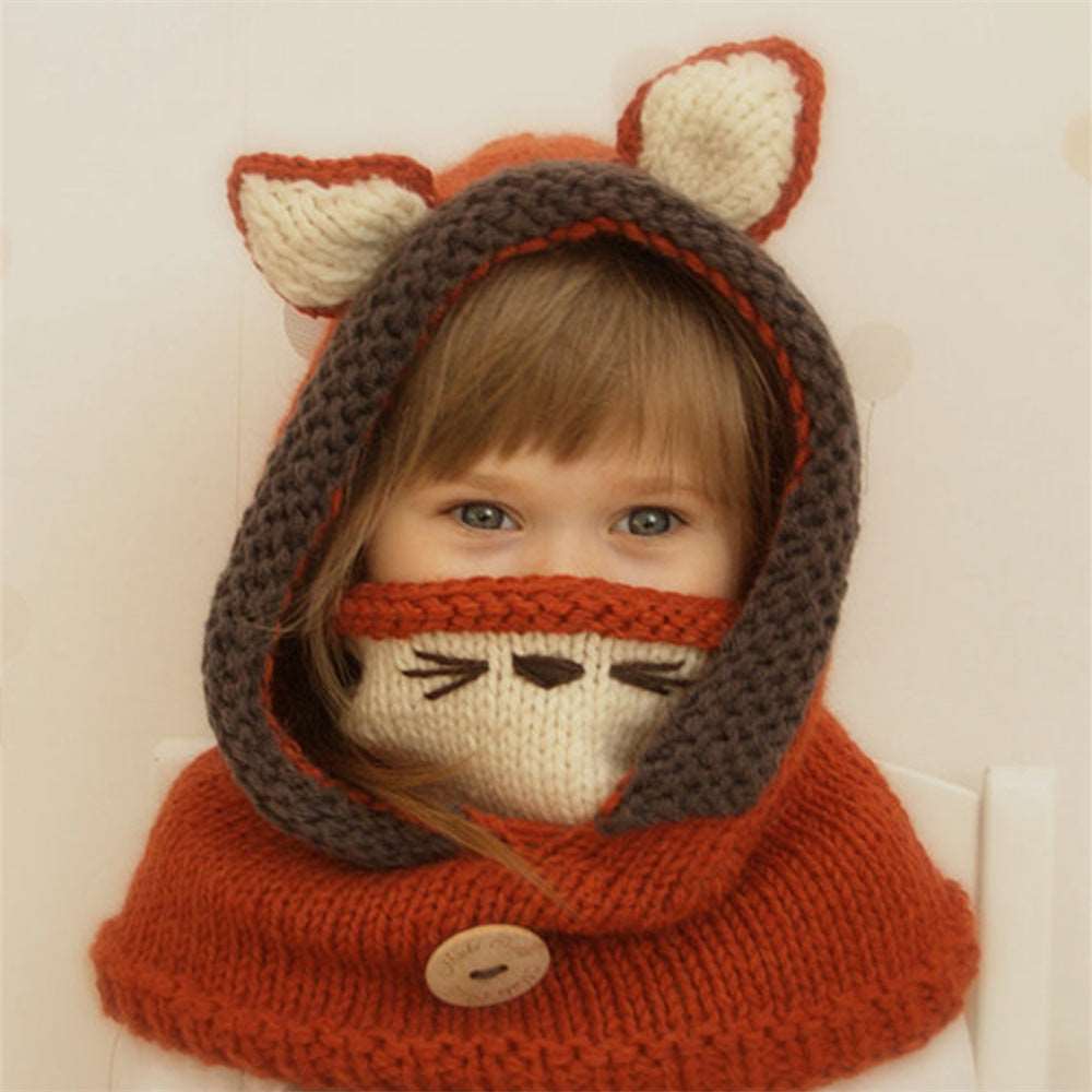 Warm woolen baby hat handmade knitted hat