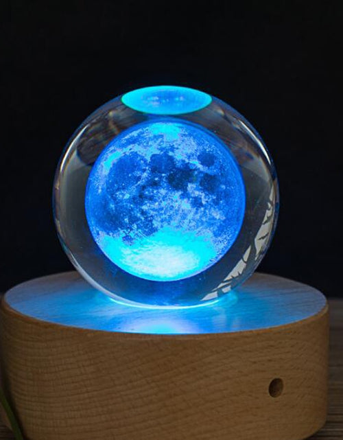 Load image into Gallery viewer, Moon Crystal Ball 3D Laser Home Decoration Accessories
