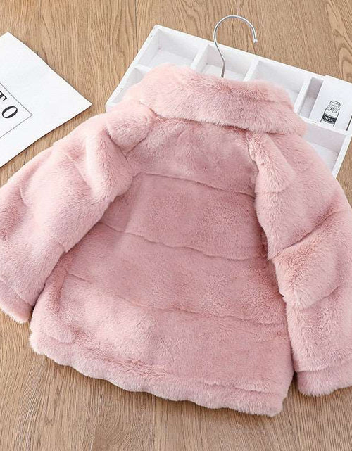 Load image into Gallery viewer, Cutie Winter Fur Coat for Young Girls Fur Short Coat Children&#39;s Fur Coat (80cm to 110cm)
