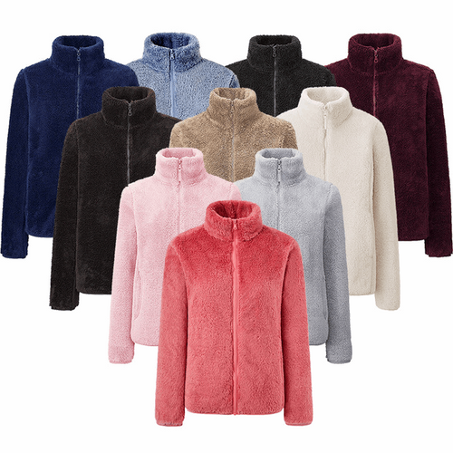 Load image into Gallery viewer, Coral fleece jacket
