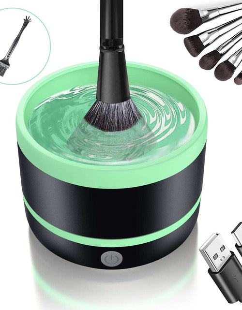 Load image into Gallery viewer, Electric Cosmetic Brush Cleaning Device Type-c Suit Beauty Tools Convenient Efficient Brush Cleaning Green Typec
