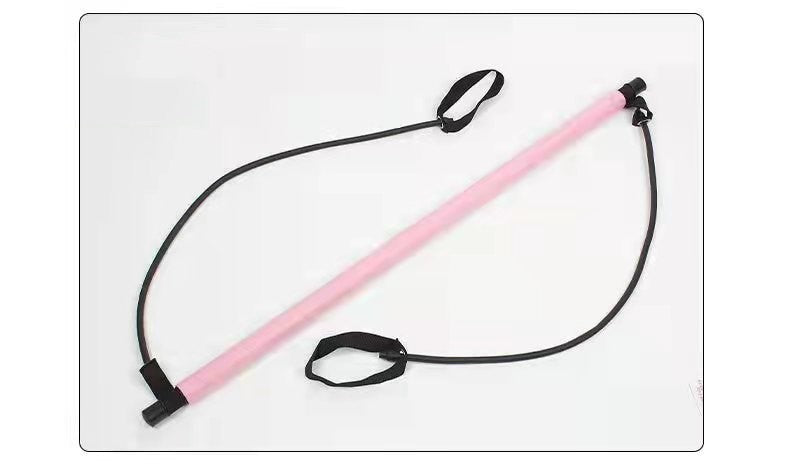 Stretching Pilates Stick Yoga Home Stretch Training Puller Multifunctional Fitness Stick Pink