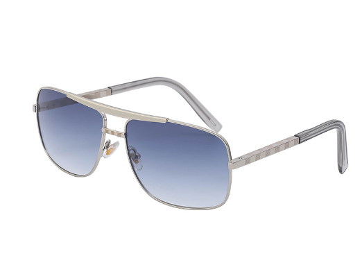 Classic Square Sunglasses Gray Blue