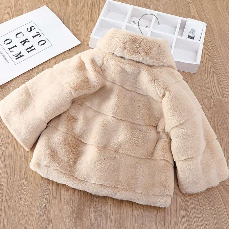 Cutie Winter Fur Coat for Young Girls Fur Short Coat Children's Fur Coat (80cm to 110cm)