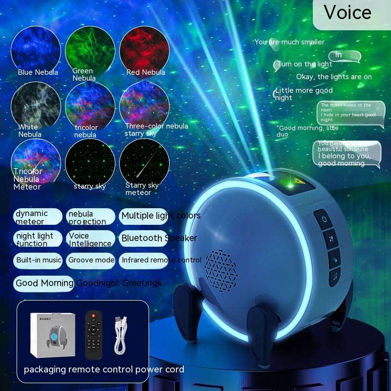 Dream Starry Sky Projector HD Laser Projection Lamp Fantasy Children's Toy USB Voice Bluetooth 10 Music