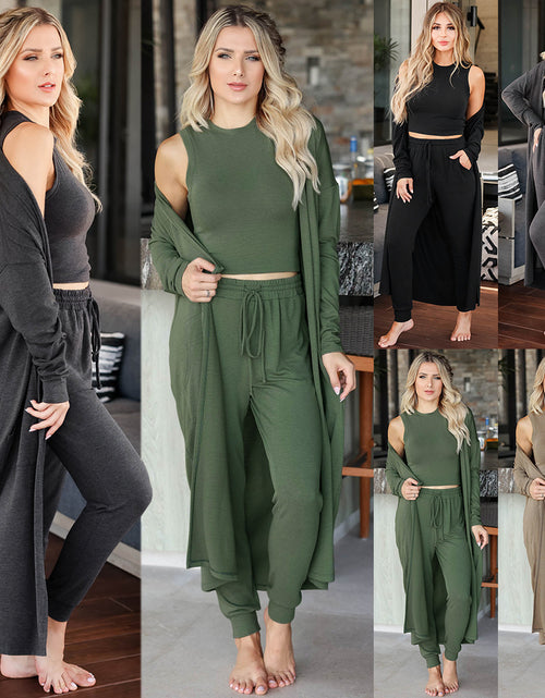 Load image into Gallery viewer, Popular Pick: Women&#39;s Knitted Slim-Fit Vest and Trousers Sports Suit - Elevate Your Active Style with Comfort and Elegance - A Bestseller!
