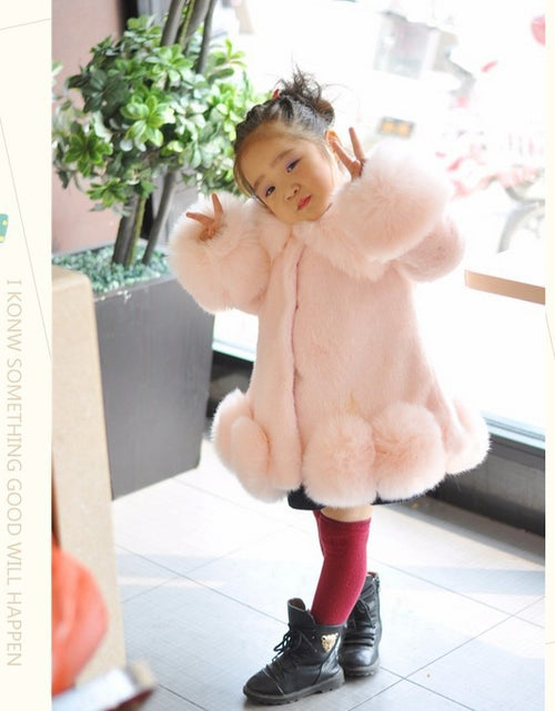 Load image into Gallery viewer, Korean Style Imitated Mink Fox Fur Cotton-padded Thickened Baby Wool Blended Jacket
