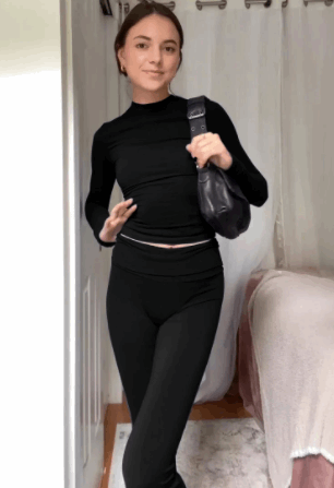 Load image into Gallery viewer, Early Autumn Elegance: New Women&#39;s Clothing High Sense Fashion Hong Kong Style Retro Two-piece Set - Elevate Your Wardrobe with Trendsetting Chic Long Sleeve black suit M
