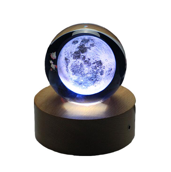 Moon Crystal Ball 3D Laser Home Decoration Accessories Moon